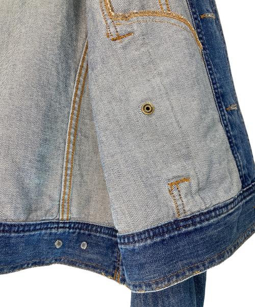 DOLCE & GABBANA（ドルチェ＆ガッバーナ）DOLCE & GABBANA (ドルチェ＆ガッバーナ) ダメージ加工プレートデニムジャケット インディゴ サイズ:48の古着・服飾アイテム