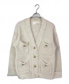 Whim Gazetteウィムガゼット）の古着「TWEEDYニットジャケット」｜ホワイト