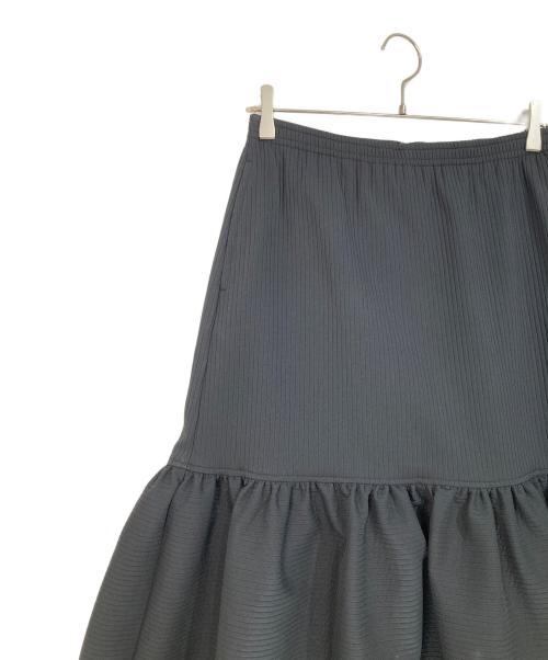 Drawing Numbers（ドローイングナンバーズ）Drawing Numbers (ドローイングナンバーズ) ドビーストライプスカート ブラック サイズ:38 未使用品の古着・服飾アイテム