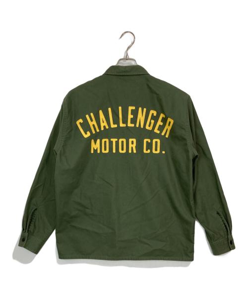 CHALLENGER（チャレンジャー）CHALLENGER (チャレンジャー) MOTOR CO. SHIRT グリーン サイズ:Ｍの古着・服飾アイテム