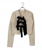 eimy istoireエイミーイストワール）の古着「フロントリボンニットトップス」｜ベージュ