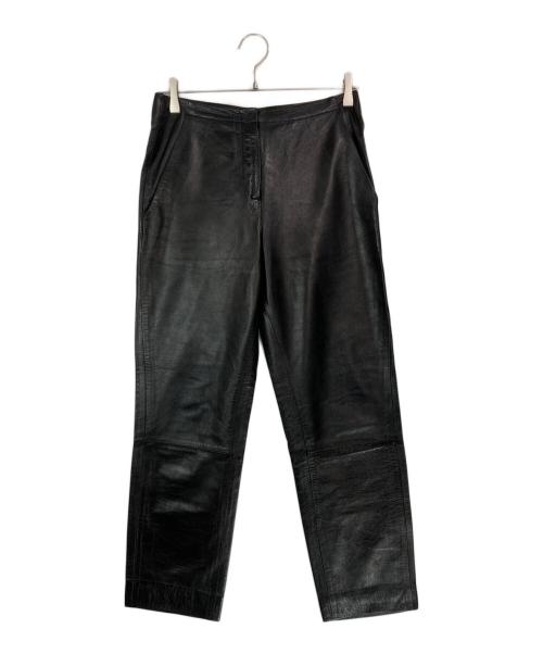 LOEWE（ロエベ）LOEWE (ロエベ) レザーパンツ ブラック サイズ:40の古着・服飾アイテム