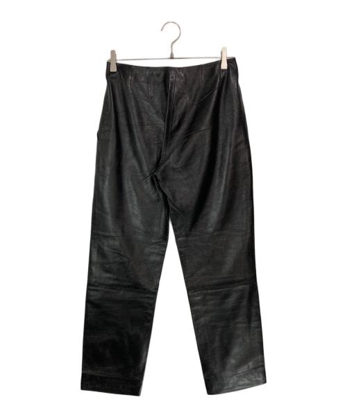 LOEWE（ロエベ）LOEWE (ロエベ) レザーパンツ ブラック サイズ:40の古着・服飾アイテム