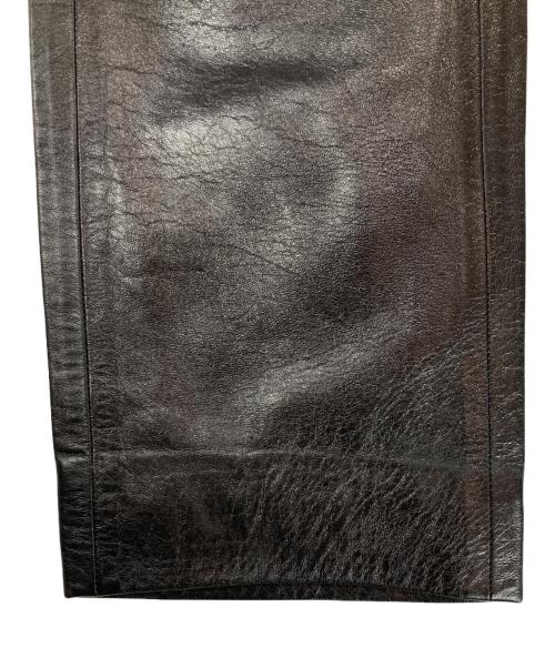 LOEWE（ロエベ）LOEWE (ロエベ) レザーパンツ ブラック サイズ:40の古着・服飾アイテム