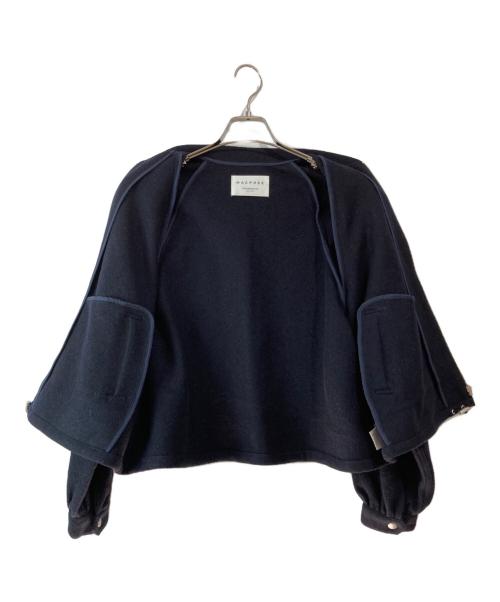 MACPHEE（マカフィー）MACPHEE (マカフィー) ウールリングヤーン ジップアップブルゾン ネイビー サイズ:36の古着・服飾アイテム