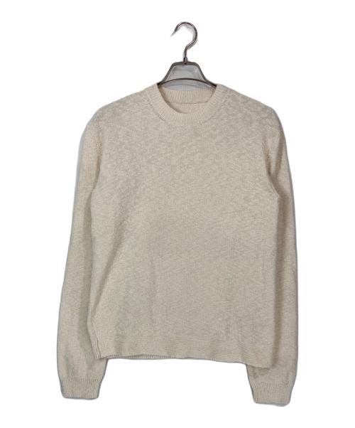 Maison Margiela（メゾンマルジェラ）Maison Margiela (メゾンマルジェラ) ピリング加工クルーネックニット ホワイト サイズ:Sの古着・服飾アイテム