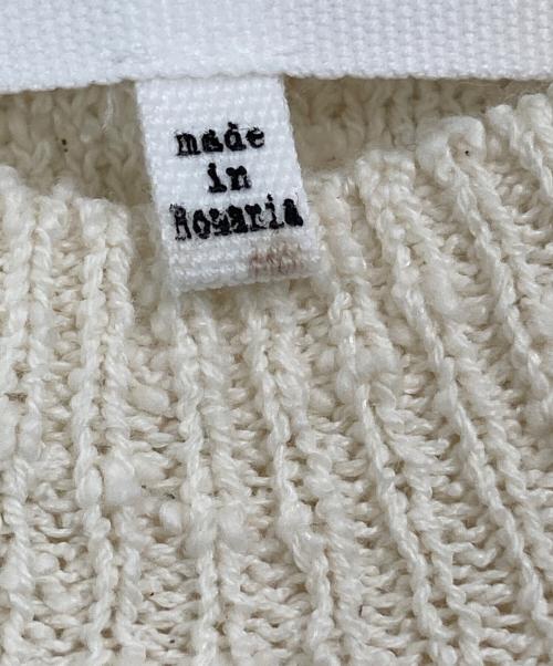 Maison Margiela（メゾンマルジェラ）Maison Margiela (メゾンマルジェラ) ピリング加工クルーネックニット ホワイト サイズ:Sの古着・服飾アイテム