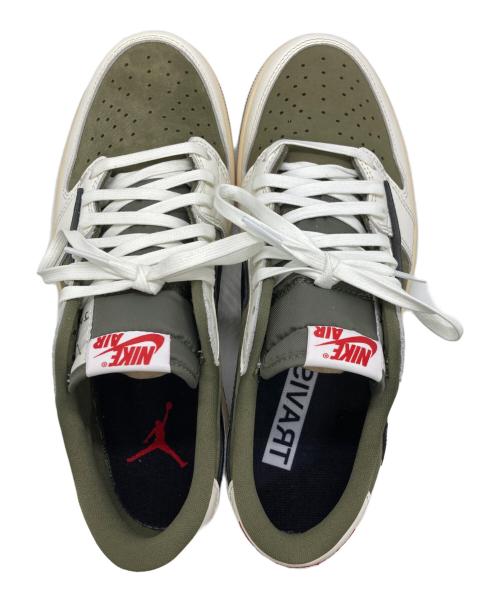 NIKE（ナイキ）NIKE (ナイキ) TRAVIS SCOTT (トラヴィススコット) エアジョーダン1 ロー OG SP Reverse Olive サイズ:27.5cmの古着・服飾アイテム