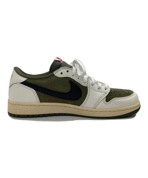 NIKE（ナイキ）NIKE (ナイキ) TRAVIS SCOTT (トラヴィススコット) エアジョーダン1 ロー OG SP Reverse Olive サイズ:27.5cmの古着・服飾アイテム