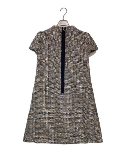 M'S GRACY（エムズグレイシー）M'S GRACY (エムズグレイシー) ツイードワンピース ブルー サイズ:36の古着・服飾アイテム