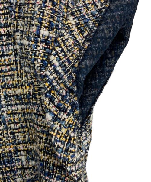 M'S GRACY（エムズグレイシー）M'S GRACY (エムズグレイシー) ツイードワンピース ブルー サイズ:36の古着・服飾アイテム