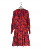 VIVIENNE TAMヴィヴィアンタム）の古着「菊柄パワーネットワンピース」｜レッド×パープル