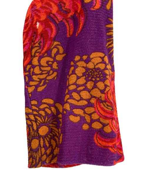 VIVIENNE TAM（ヴィヴィアンタム）VIVIENNE TAM (ヴィヴィアンタム) 菊柄パワーネットワンピース レッド×パープル サイズ:38の古着・服飾アイテム