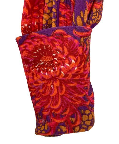 VIVIENNE TAM（ヴィヴィアンタム）VIVIENNE TAM (ヴィヴィアンタム) 菊柄パワーネットワンピース レッド×パープル サイズ:38の古着・服飾アイテム