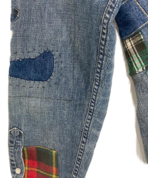 POLO RALPH LAUREN（ポロ・ラルフローレン）POLO RALPH LAUREN (ポロ・ラルフローレン) パッチワークウエスタンシャツ ブルー サイズ:Sの古着・服飾アイテム