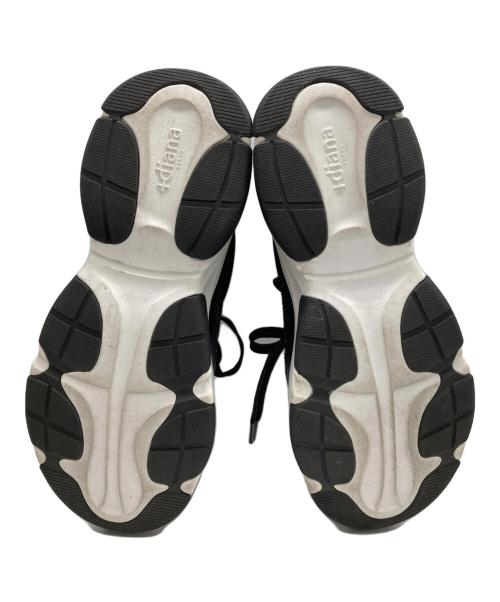 +DIANA（プラスダイアナ）+DIANA (プラスダイアナ) ダブルシューレース 異素材コンビスニーカー ブラック サイズ:23.5の古着・服飾アイテム