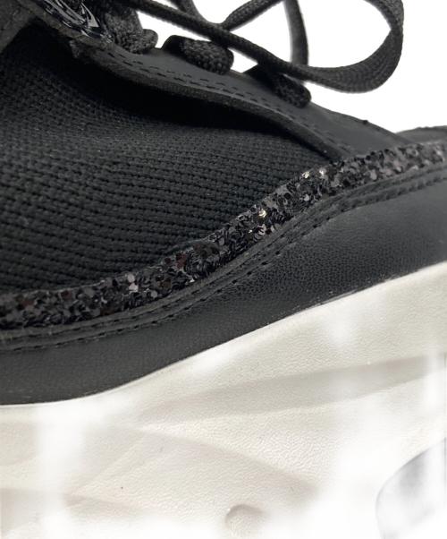 +DIANA（プラスダイアナ）+DIANA (プラスダイアナ) ダブルシューレース 異素材コンビスニーカー ブラック サイズ:23.5の古着・服飾アイテム