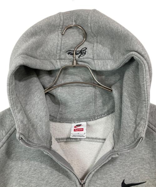 NIKE（ナイキ）NIKE (ナイキ) Supreme (シュプリーム) Zip Up Hooded Sweatshirt Heather Grey サイズ:Lの古着・服飾アイテム