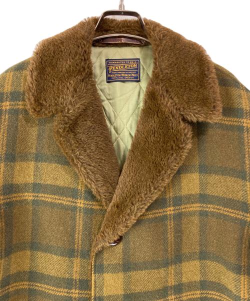 PENDLETON（ペンドルトン）PENDLETON (ペンドルトン) グレンチェックウールコート ブラウン サイズ:不明の古着・服飾アイテム