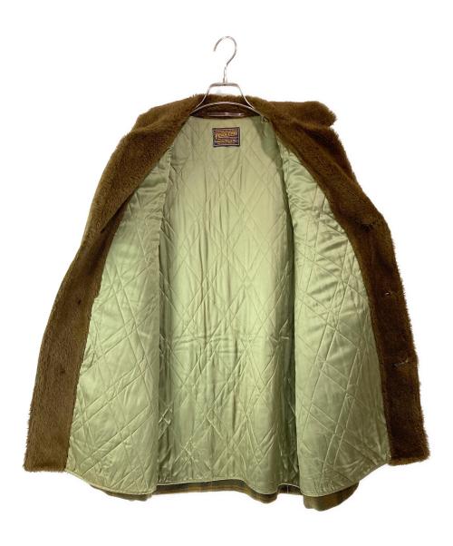 PENDLETON（ペンドルトン）PENDLETON (ペンドルトン) グレンチェックウールコート ブラウン サイズ:不明の古着・服飾アイテム