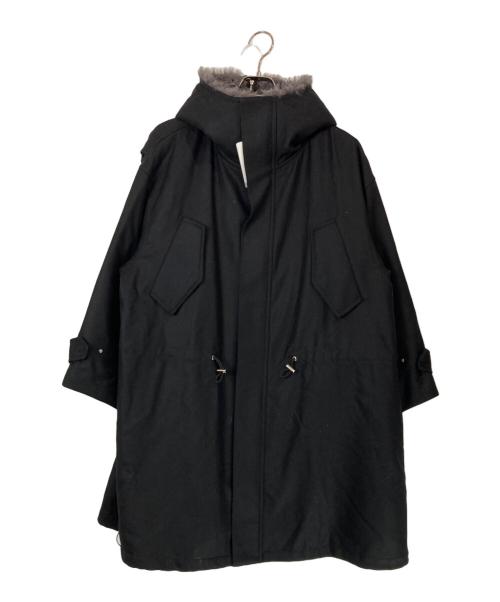 IENA（イエナ）IENA (イエナ) ウーステッドフランネルモッズコート ブラック サイズ:38の古着・服飾アイテム