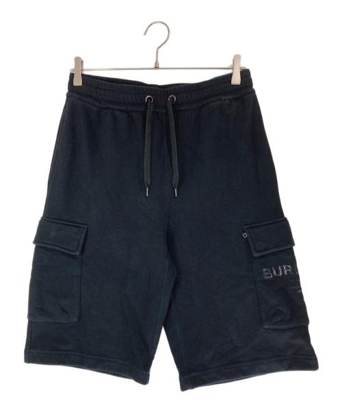 BURBERRY（バーバリー）BURBERRY (バーバリー) Horseferry Print Cotton Drawcord Shorts ブラック サイズ:Sの古着・服飾アイテム