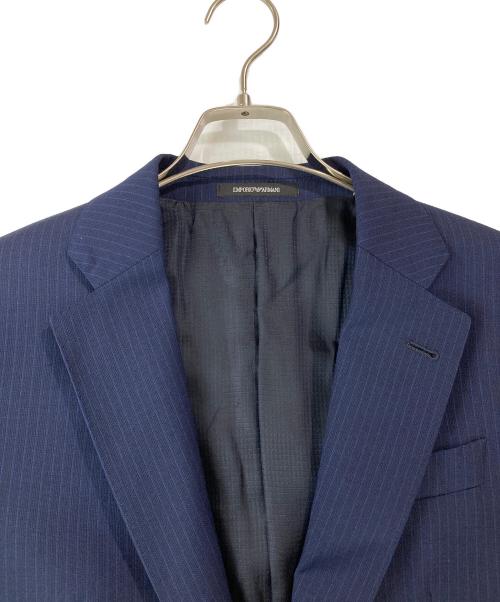 EMPORIO ARMANI（エンポリオ アルマーニ）EMPORIO ARMANI (エンポリオ アルマーニ) ストライプ2Bジャケット ネイビー サイズ:44の古着・服飾アイテム