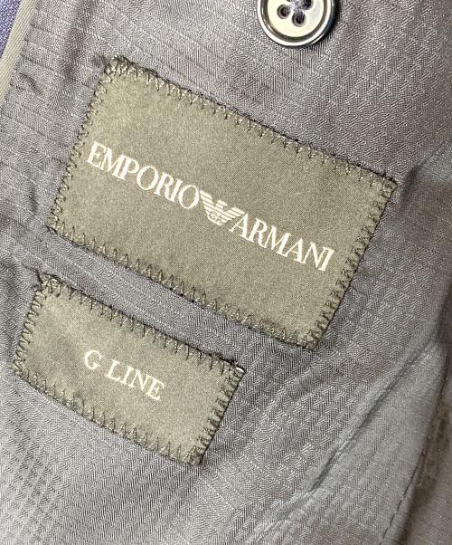 EMPORIO ARMANI（エンポリオ アルマーニ）EMPORIO ARMANI (エンポリオ アルマーニ) ストライプ2Bジャケット ネイビー サイズ:44の古着・服飾アイテム