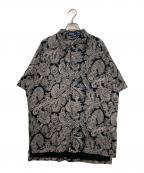 POLO RALPH LAURENポロ・ラルフローレン）の古着「ペイズリー柄ポロシャツ」｜ブラック
