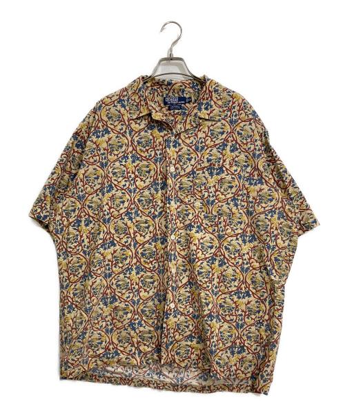 POLO RALPH LAUREN（ポロ・ラルフローレン）POLO RALPH LAUREN (ポロ・ラルフローレン) オープンカラー半袖総柄シャツ ベージュ サイズ:XLの古着・服飾アイテム