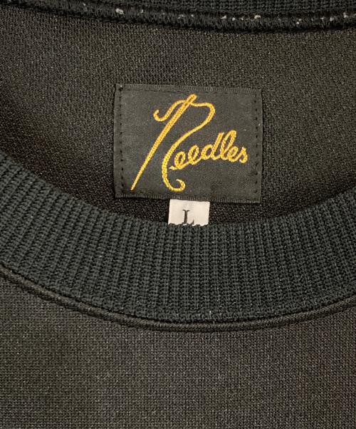 Needles（ニードルズ）Needles (ニードルズ) Track S/S Crew Neck Shirt-Poly Smooth ブラック サイズ:Lの古着・服飾アイテム