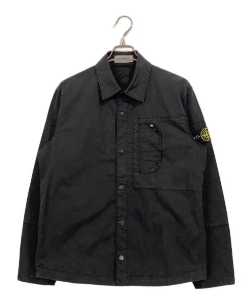STONE ISLAND（ストーンアイランド）STONE ISLAND (ストーンアイランド) コットンシャツ ブラック サイズ:Ⅿの古着・服飾アイテム