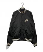 skookum×MONKEY TIMEスクーカム×モンキータイム）の古着「NYLON SATIN VARSITY JACKET」｜ブラック