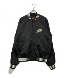 skookum×MONKEY TIME（スクーカム×モンキータイム）の古着「NYLON SATIN VARSITY JACKET」｜ブラック