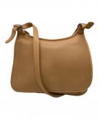 COACHコーチ）の古着「レザーショルダーバッグ」｜ベージュ