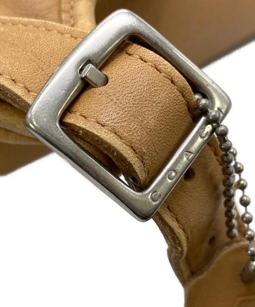 COACH（コーチ）COACH (コーチ) レザーショルダーバッグ ベージュの古着・服飾アイテム