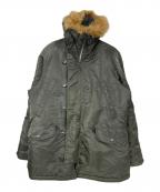 ALPHAアルファ）の古着「N-3Bタイプコート」｜グリーン