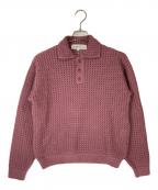 Time is onタイムイズオン）の古着「メッシュニットポロシャツ」｜ピンク
