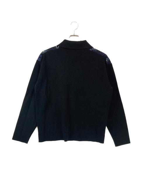 STUDIOUS（ステュディオス）STUDIOUS (ステュディオス) ニット ジャガードジップニットブルゾン ブルー サイズ:1の古着・服飾アイテム