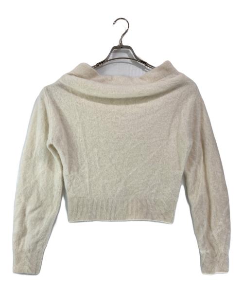 Snidel（スナイデル）Snidel (スナイデル) フォックスカシミヤオフショルプルオーバー ベージュ サイズ:FREEの古着・服飾アイテム