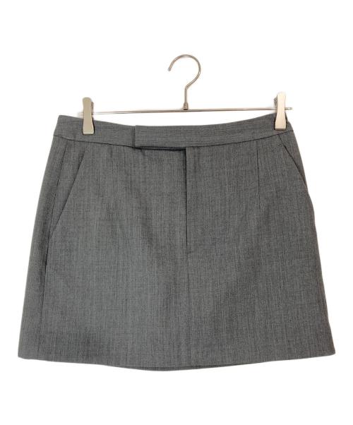 Whim Gazette（ウィムガゼット）Whim Gazette (ウィムガゼット) ウールギャバミニスカート グレー サイズ:38 未使用品の古着・服飾アイテム