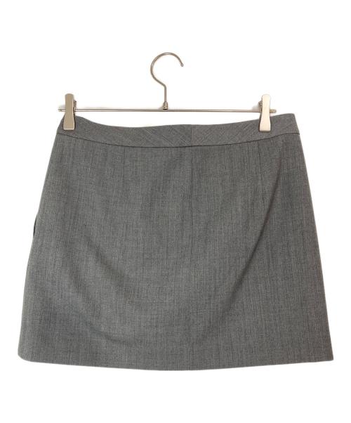 Whim Gazette（ウィムガゼット）Whim Gazette (ウィムガゼット) ウールギャバミニスカート グレー サイズ:38 未使用品の古着・服飾アイテム
