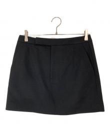 Whim Gazette（ウィムガゼット）の古着「ウールギャバミニスカート」｜ブラック