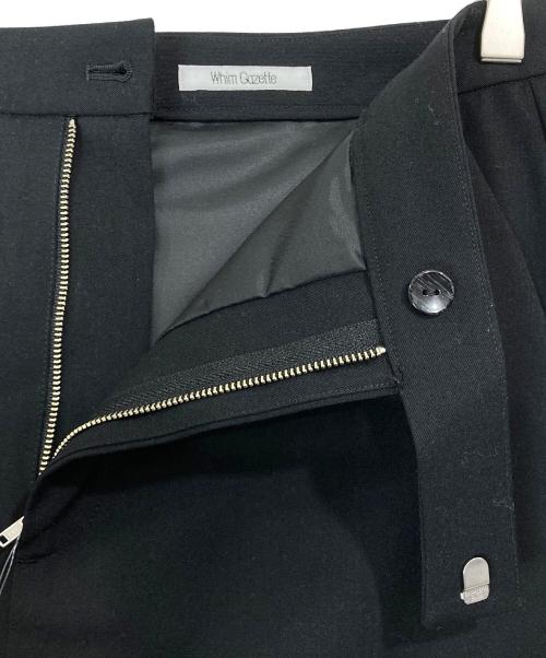 Whim Gazette（ウィムガゼット）Whim Gazette (ウィムガゼット) ウールギャバミニスカート ブラック サイズ:38 未使用品の古着・服飾アイテム