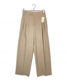 Whim Gazette（ウィムガゼット）の古着「ワイドタックパンツ」｜ベージュ