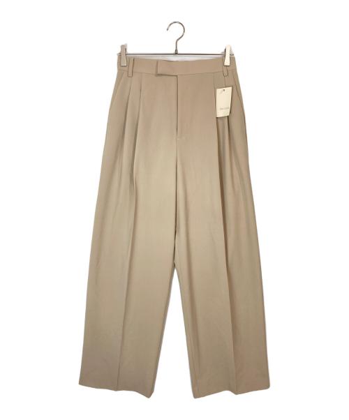 Whim Gazette（ウィムガゼット）Whim Gazette (ウィムガゼット) ワイドタックパンツ ベージュ サイズ:38 未使用品の古着・服飾アイテム