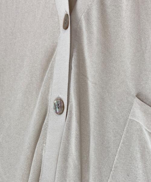 Whim Gazette（ウィムガゼット）Whim Gazette (ウィムガゼット) ハイゲージテンジクロングカーディガン ベージュ サイズ:FREE 未使用品の古着・服飾アイテム