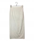 Whim Gazetteウィムガゼット）の古着「ジャージーIラインロングスカート」｜ベージュ