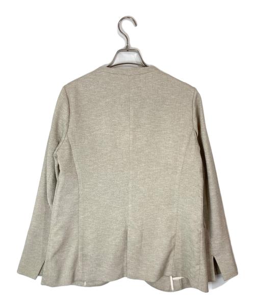 Spick and Span（スピック＆スパン）Spick and Span (スピック＆スパン) リネンノーカラージャケット ベージュ サイズ:36の古着・服飾アイテム