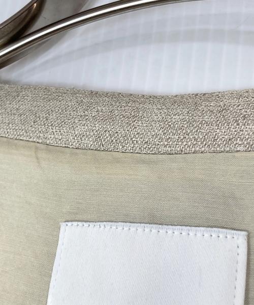 Spick and Span（スピック＆スパン）Spick and Span (スピック＆スパン) リネンノーカラージャケット ベージュ サイズ:36の古着・服飾アイテム